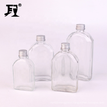 100ml arch-shaped glass beverage bottles with metal lids